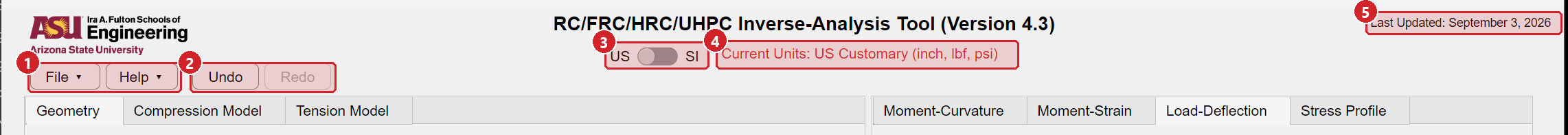 Header controls