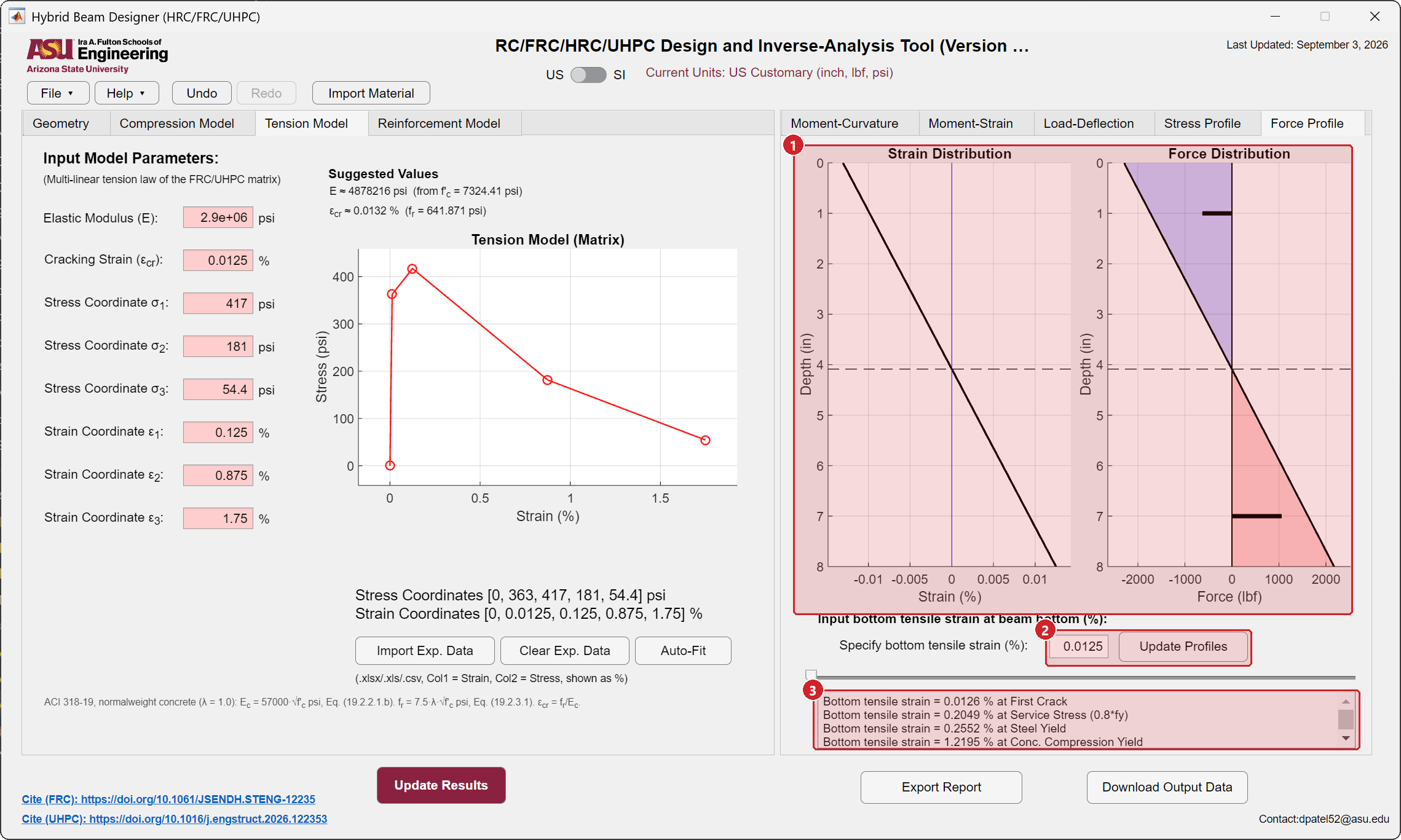 Force Profile tab